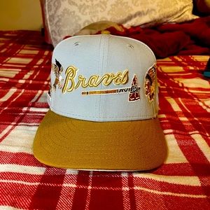 Custom Native American ATL Braves fitted hat size 7 1/8 can make in other sizes